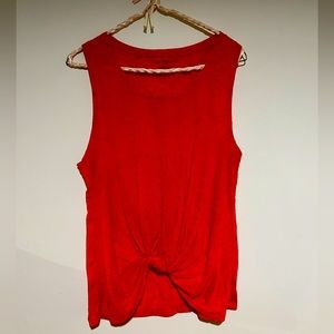Jessica Simpson - Red Fiesta Painted Leopard Burnout Camden Tank